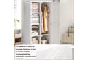 FUROKOY Kleiderschrank 8 Fächer Weiß Bild 5