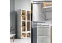 FUROKOY Kleiderschrank mit 6 Türen & 10 Fächern Transparent Weiß Bild 3