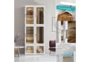 FUROKOY Kleiderschrank mit 6 Türen & 10 Fächern Transparent Weiß Bild 4