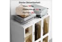 FUROKOY Kleiderschrank mit 6 Türen & 10 Fächern Transparent Weiß Bild 5