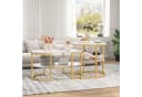 FUROKOY Couchtisch 2er Set Oval & Rund Marmoroptik Gold Bild 3