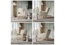 FUROKOY Schaukelstuhl Relaxstuhl Beige Massivholz Bild 5