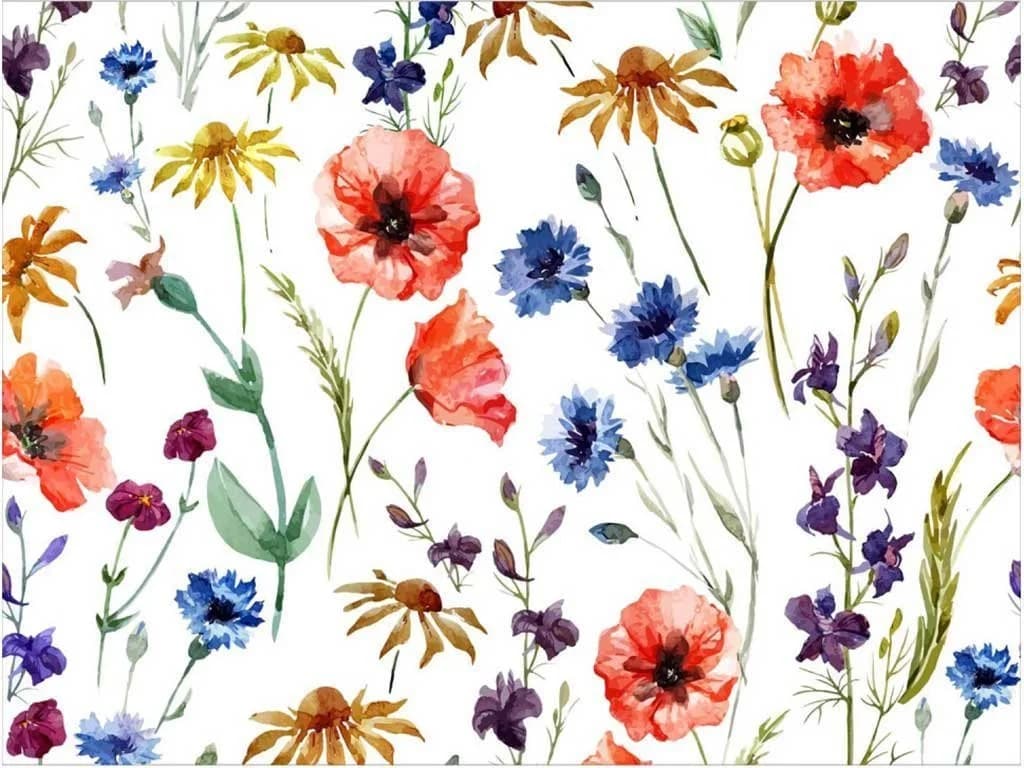 Tischsetmacher Platzset Wiesenblumen 4er Set Vinyl Abwaschbar - Bild 2