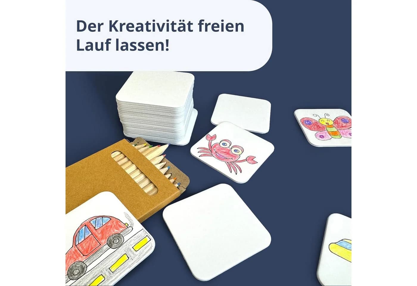 scriptum Memory-Spiel zum Selbstgestalten 28 Blanko-Karten Weiß