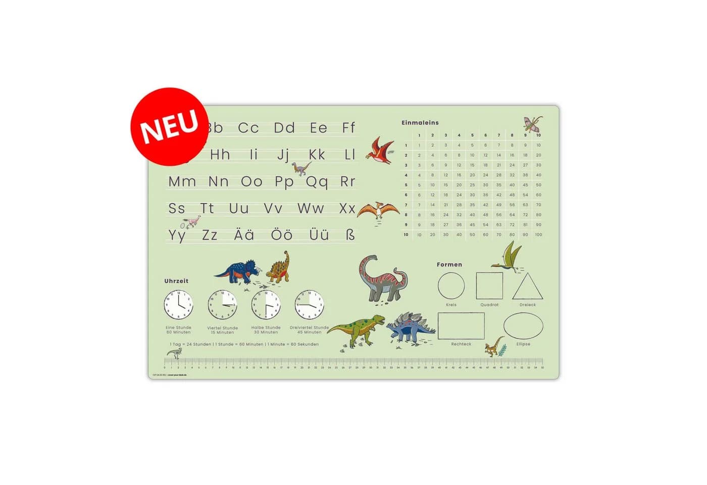 cover-your-desk.de Schreibtischunterlage Dino Grün Pädagogisch - Bild 2