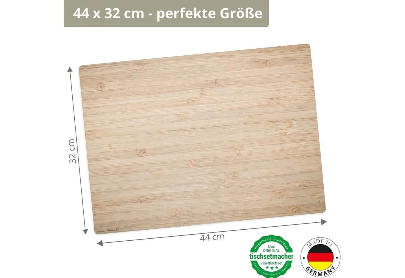 cover-your-desk.de Platzset Bambus Optik Braun 4er Set