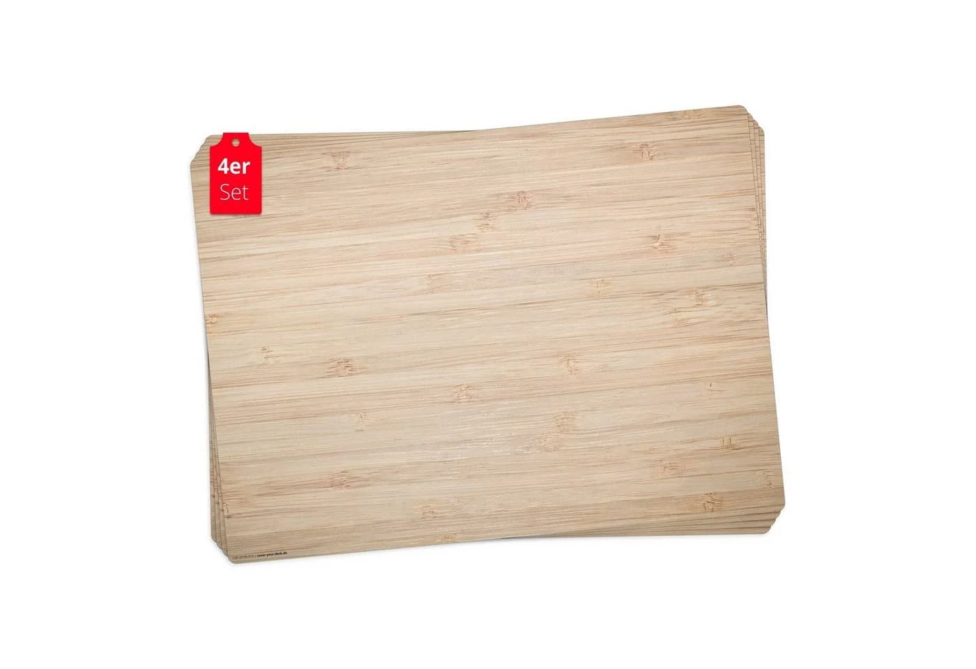 cover-your-desk.de Platzset Bambus Optik Braun 4er Set - Bild 2
