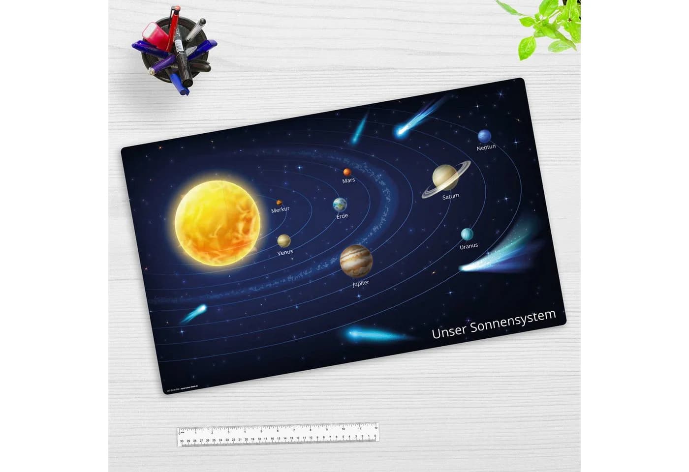 cover-your-desk.de Schreibtischunterlage Weltraum Motiv Bunt - Bild 3