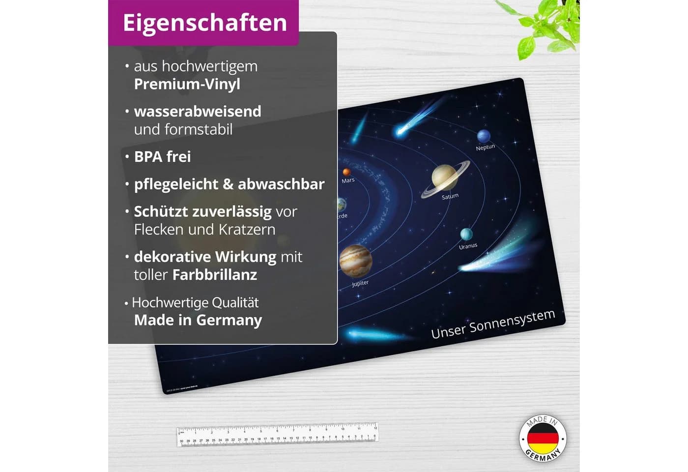 cover-your-desk.de Schreibtischunterlage Weltraum Motiv Bunt - Bild 4