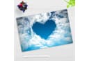 cover-your-desk.de Schreibtischunterlage Herz aus Wolken Premium Vinyl Bild 1