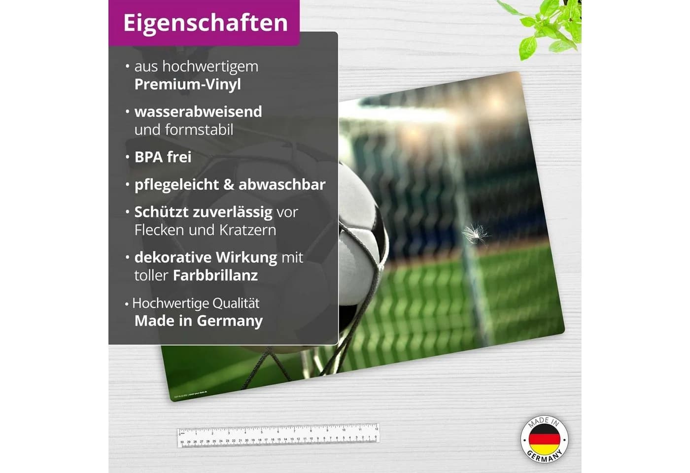 cover-your-desk.de Schreibtischunterlage Premium Vinyl Fußball Motiv - Bild 3