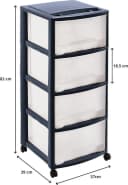 M home Rollwagen Schubladenrollwagen PLS6079 mit 4 Schubladen und Rollen Bild 4