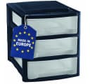 M home Schubladenbox DIN A4 3 Fächer Transparent Bild 2