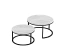 PXloue Couchtisch Satztisch Stapelbar Schwarz Modern Bild 3