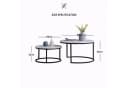 PXloue Couchtisch Satztisch Stapelbar Schwarz Modern Bild 4