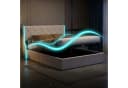PXloue Polsterbett Doppelbett Stauraumbett mit Bettkasten Beige Bild 2