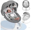 Insma Elektrische Babyschaukel Grau mit Bluetooth & Fernbedienung Bild 2