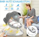 bioby Babyschaukel Elektrisch 5-Gang mit Bluetooth Musik und Esstisch Bild 1