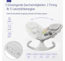 bioby Babyschaukel Elektrisch 5-Gang mit Bluetooth Musik und Esstisch Bild 4