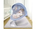 Insma Babywippe Elektrisch Babyschaukel Bluetooth Musik 5 Gang Blau Bild 1