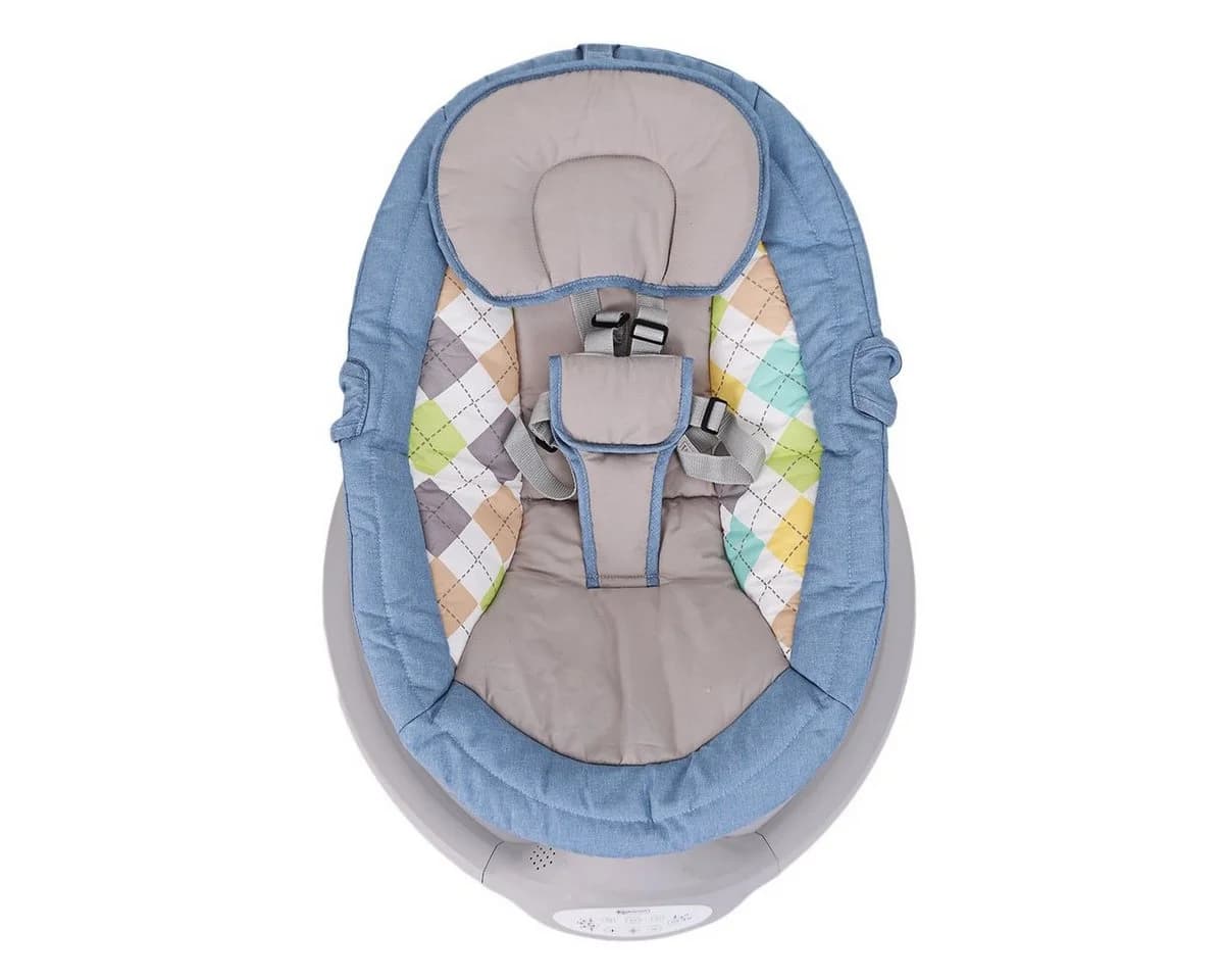 Insma Babywippe Elektrisch Babyschaukel Bluetooth Musik 5 Gang Blau - Bild 5