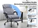 Insma Gaming-Stuhl (bis 180kg) Massage-Bürostuhl mit Heizfunktion, hoher Rückenlehne & Fußstütze Bild 3