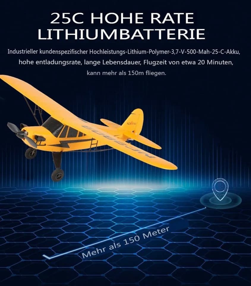 Insma RC-Flugzeug 3-Kanal mit Gyro & 2 Akkus - Bild 5