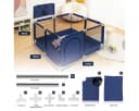Comomy Laufgitter Baby Krabbelgitter mit Basketball-Netz 128x66cm Bild 5