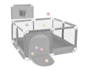 Comomy Laufgitter Baby Krabbelgitter 1-tlg. mit Basketball-Netz 128x66cm Bild 2