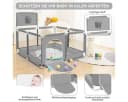 Comomy Laufgitter Baby Krabbelgitter 1-tlg. mit Basketball-Netz 128x66cm Bild 3