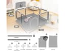 Comomy Laufgitter Baby Krabbelgitter 1-tlg. mit Basketball-Netz 128x66cm Bild 5