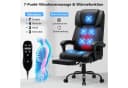 Insma Gaming-Stuhl (bis 180kg) Massage-Bürostuhl mit Heizfunktion, hoher Rückenlehne & Fußstütze Bild 1