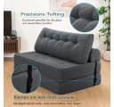 MECO Schlafsofa Faltbares Sofa-Bett 80x130x40 cm Grau Bild 4