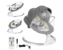 Insma Elektrische Babyschaukel 5 Gänge Weiß/Grau mit Esstisch und Musik Bild 2