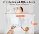 Comomy Türschutzgitter Ausziehbar Schwarz/Weiß/Grau Einziehbar Bild 4