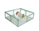 Comomy Laufgitter Baby Spielzaun Grün 200x160cm mit Zubehör Bild 2
