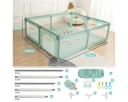 Comomy Laufgitter Baby Spielzaun Grün 200x160cm mit Zubehör Bild 5