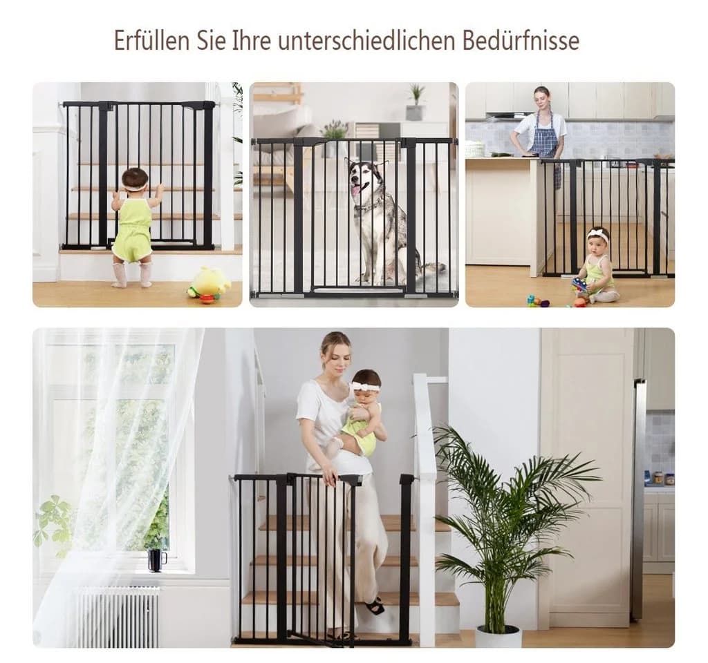 Einstellbares Babygitter mit Doppel-Lock-System