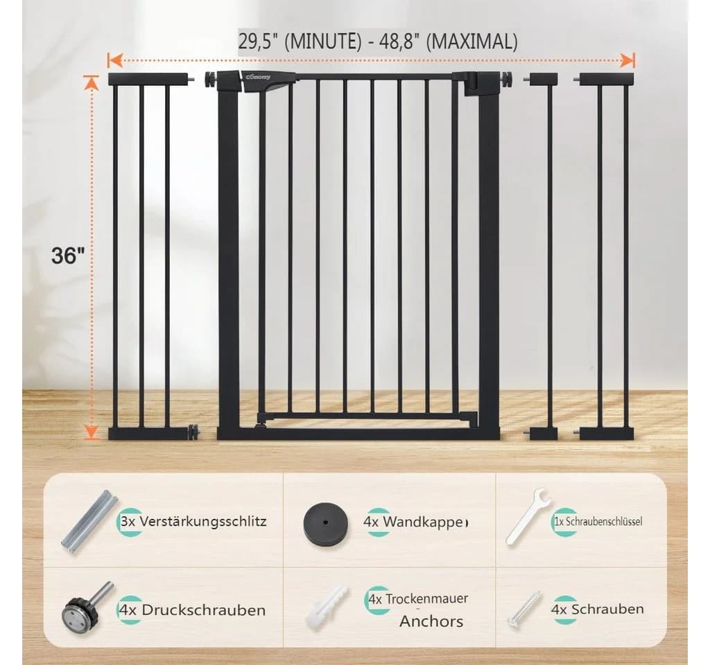 Einstellbares Babygitter mit Doppel-Lock-System - Bild 5