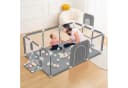 Comomy Laufstall Baby Schutzgitter mit Basketball und Fußball-Netz Bild 1