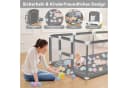 Comomy Laufstall Baby Schutzgitter mit Basketball und Fußball-Netz Bild 3