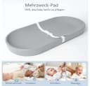 Comomy Wickelauflage Grau wasserdicht mit Sicherheitsgurt Bild 1