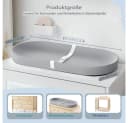 Comomy Wickelauflage Grau wasserdicht mit Sicherheitsgurt Bild 5