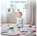 Comomy Spielmatte 125x125 cm Rutschfest Faltbar Grau Bild 1