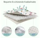 Comomy Spielmatte 125x125 cm Rutschfest Faltbar Grau Bild 3