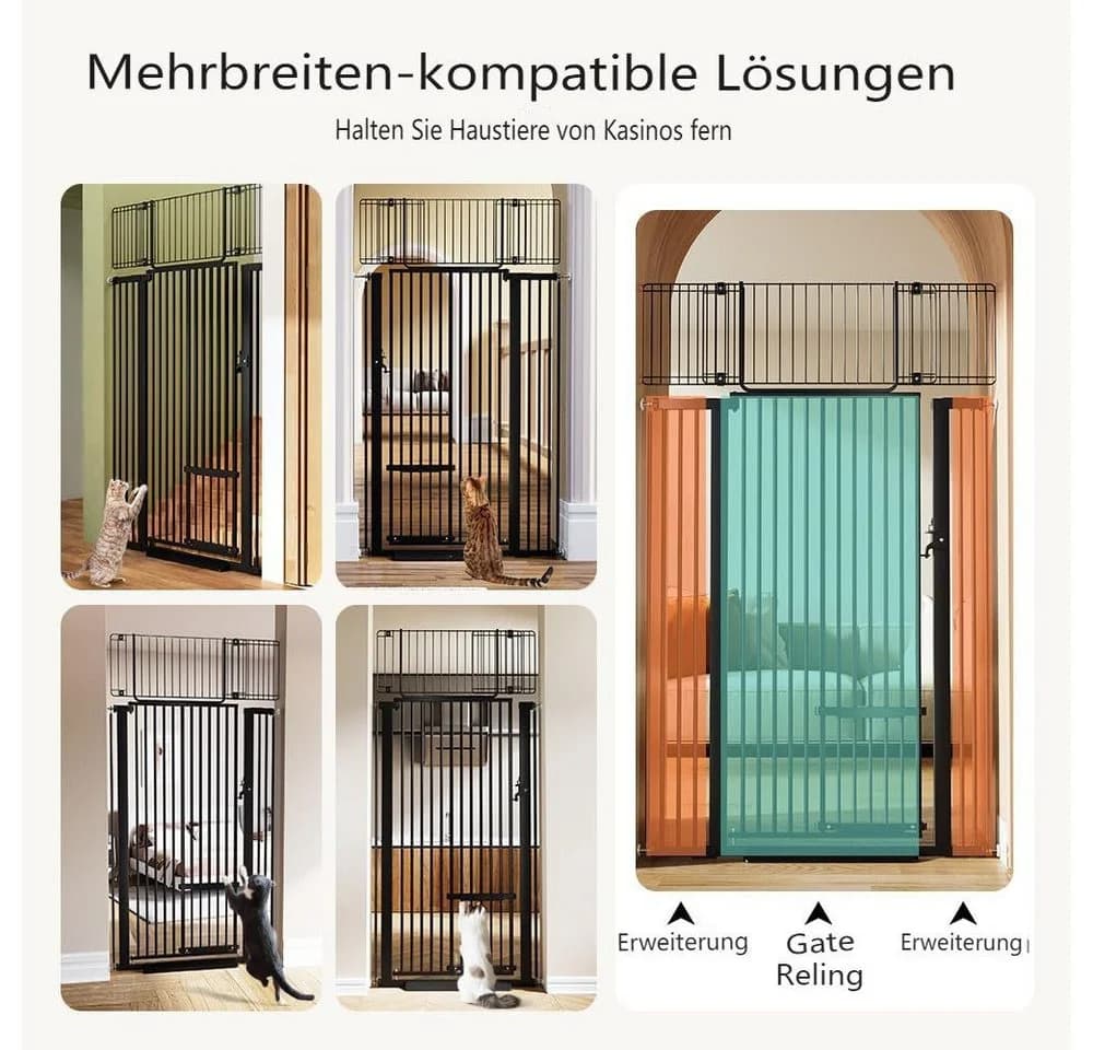 Comomy Treppenschutzgitter Katzengitter 180 cm