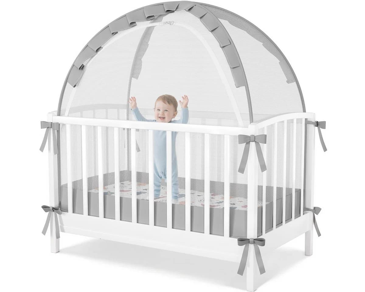CAVEEN Betthimmel Moskitonetz für Babybett faltbar Insektenschutz - Bild 2