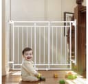 Comomy Türschutzgitter Babygitter Treppenschutzgitter Verstellbar 70-109 cm Weiß Bild 2