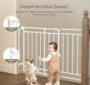Comomy Türschutzgitter Babygitter Treppenschutzgitter Verstellbar 70-109 cm Weiß Bild 3