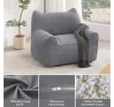 MECO Sitzsack mit Katzenohren Grau Cord Bild 4